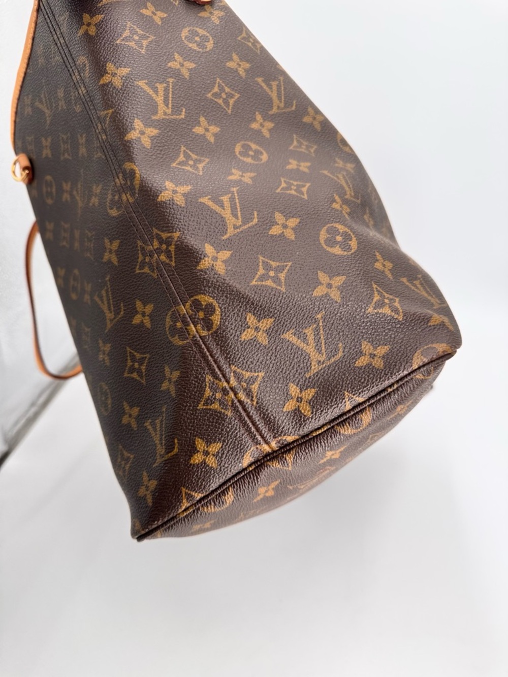 Louis Vuitton Monogram Canvas Tote with Green & Pink Center Stripe - Picture 8 of 16